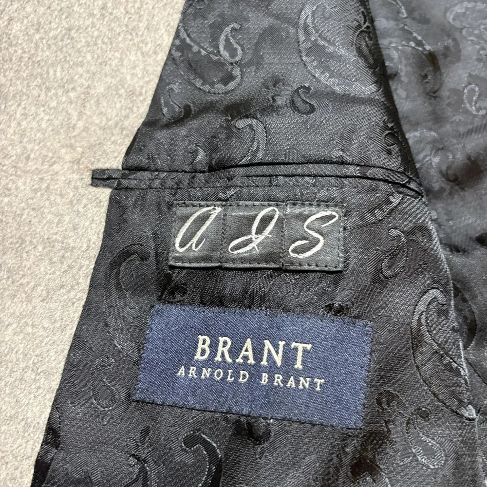 Arnold Brant Blazer Mens 46 Gray‎ Cashmere Mink Sport Coat Made Canada